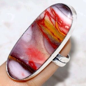 Mookaite Jasper Gemstone 925 Sterling Silver Handmade Ring